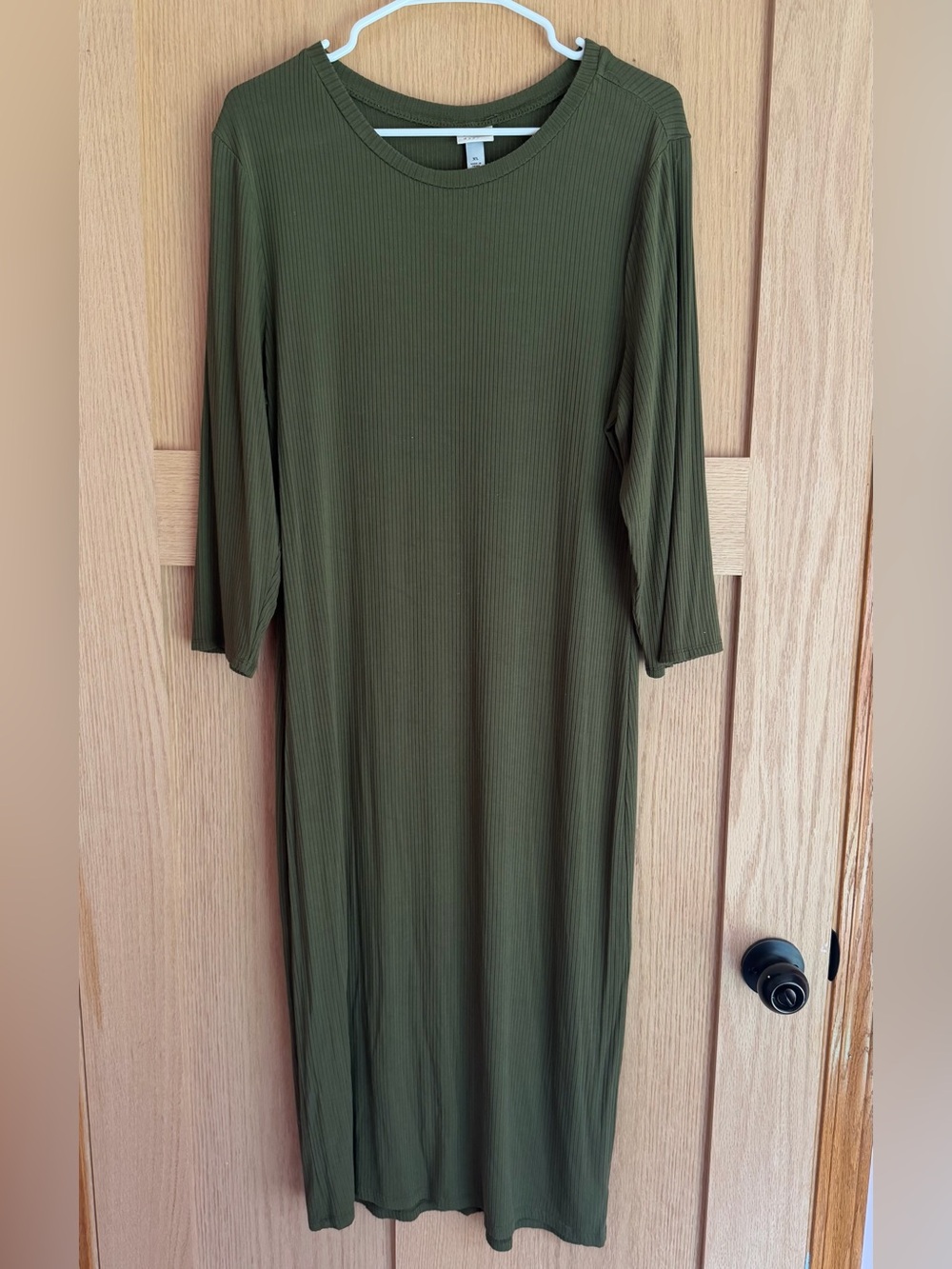 a new day Olive Ribbed Maxi Dress